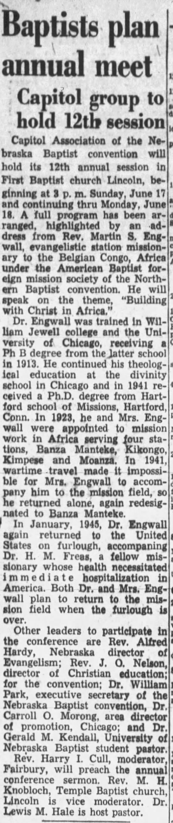 Clipping from The Nebraska State Journal